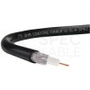 Kabel koncentryczny 75ohm RG6ż Dual-Shield 1,0/4,8/7,0mm Cu (oplot Al) antenowy zewnętrzny żelowany czarny Cabletech