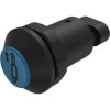 Outdoor switch, 1 pole, blue, unlit , 3 A/240 V, 30 mm, IP67, 09-RS.1101.6100.M002