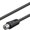 Coaxial cable, IEC plug (straight) to IEC jack (straight), 75 Ω, 10 m, 11564
