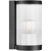 Nordlux 2218061003 Coupar Wall Light E27 Black Ribbed Glass Design