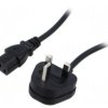 SN23-3/10/1BK Kabel: 3x1mm2, BS 1363 (G) wtyk,IEC C13 żeński, 1m