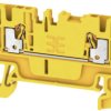 Through terminal block, push-in connection, 0.5-1.5 mm², 2 pole, 17.5 A, 6 kV, yellow, 2508190000