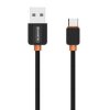 KABEL USB C 2A 1M QUICK CHARGER CZARNY