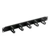Uchwyt Organizer Kabli 1U Do Szafy Rack 19 Cali 5 Pierścieni I-Case Cable-Bk5