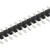 Pin header, 17 pole, pitch 2.54 mm, straight, black, 10080383