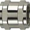 Hose connector, straight, (L) 22.5 mm, head Ø 22 mm, NPB, metal, for metal protective hoses, 166-50400