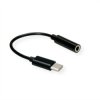 VALUE Adapter audio USB typu C - 3,5 mm, męski/żeński, 0,13 m