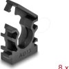 60482 Cable holder with retainer clip, 13 mm, 8 pieces, black