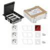 KONTAKT SIMON FLOOR BOX puszka podłogowa 3x gniazdo pojedyncze z/u + 1x gniazdo DATA + 2x gniazdo RJ45 kat.6 nieekranowane + kas