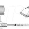 C245966 C245 soldering tip, chisel-shaped, C245966/6.6 x 1.8 mm, straigh