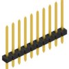 Pin header, 10 pole, pitch 2 mm, straight, black, 10062221