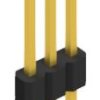 Pin header, 3 pole, pitch 1.27 mm, straight, black, 10060080