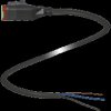 Sensor actuator cable, DEUTSCH cable socket, straight to open end, 3 pole, 3 m, PUR, black, 8 A, 305288