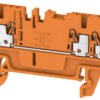 Through terminal block, push-in connection, 0.5-1.5 mm², 3 pole, 17.5 A, 6 kV, orange, 1552780000