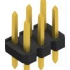Pin header, 6 pole, pitch 2.54 mm, straight, black, 10058570