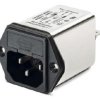 Filtr wejściowy złącza IEC1 10A C14 Schaffner Montaż na kołnierzu 5 x 20mm