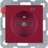 B.X/S.1 Gniazdo z uz. i LED kontrolną z podwyższoną ochroną styków czerwony 6765098915 HAGER