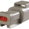 TE Connectivity DTM04-2P-E003 Obudowa złącza pin męskiego na kabel, piny: 2, 1 szt.