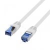 Patchcord SFTP 15m Cat6a Superflex szary na kablu Cat7