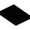 Extruded heatsink, (L x W x H) 150 x 200 x 40 mm, 1.45 to 0.45 K/W, black anodized, SK 47 150 SA