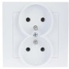 AS Gniazdo podwójne z/u białe GP-2GZ/00