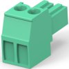 PCB terminal, 2 pole, pitch 3.5 mm, AWG 30-14, 11 A, cage clamp, green, 284506-2