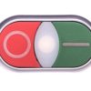 Napęd przycisku podwójny zielony/czerwony /I-O/ 22mm IP66 z podświetleniem z samopowrotem M22-DDLF-GR-X1/X0 284814
