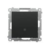 SIMON 55 Wyłącznik krzyżowy z podświetleniem LED piktogram schody szybkozłącza czarny mat TW7L.01/149 KONTAKT SIMON