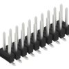 Pin header, 20 pole, pitch 2.54 mm, angled, black, 10049481