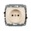 TREND Gniazdo pojedyncze b/u beżowy 1GP-1p