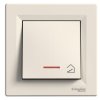 ASFORA Wyłącznik schodowy z podświetleniem (zaciski śrubowe) kremowy z ramką EPH1900323 SCHNEIDER ELECTRIC