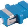 Fiber optic connector, LC socket to LC socket, OS1/OS2, singlemode, ceramic, blue, BS07-60010