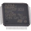 Mikrokontroler STMicroelectronics STM32F303RB LQFP 64-pinowy Powierzchnia ARM Cortex M4 256kB 32 bit 72 MHz, 8 kB RAM
