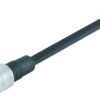 Sensor actuator cable, M9-cable plug, straight to open end, 8 pole, 2 m, PUR, black, 1 A, 79 1461 212 08