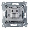 Simon 54 Gniazdo Antenowe Rd/Tv/Sat Przelotowe Srebrny Mat Dasp.01/43