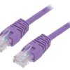 Patch cord U/UTP, Cat 5e, RJ45 wtyk z obu stron, linka, CCA, 0,5m PP12-0.5M/V