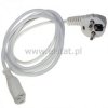 Kabel sieciowy komputerowy 1m prosty BIAŁY