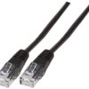 Telephone cable, RJ45 plug, straight to RJ45 plug, straight, 0.5 m, black, K2422.0,5