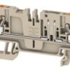 Disconnect/test-disconnect terminal block, push-in connection, 0.5-2.5 mm², 20 A, 6 kV, dark beige, 1989950000