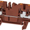 Through terminal block, push-in connection, 2.5 mm², 24 A, 8 kV, brown, 2534730000