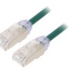 Patch cord F/UTP,TX6A-28™ 6a drut Cu LSZH zielony 1m 28AWG STP28X1MGR