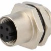 Złącze M12, żeńskie, PIN:4, gniazdo, proste, 250V M12A-04PFFS-SH8001