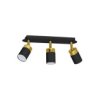 Lampa Sufitowa Joker Black/Gold 3Xgu10 Mlp6125 Milagro