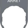Label holder, printed with “ARRET”, for Harmony XB4/XB5, ZBYP2104C0