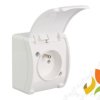 KOALA Gniazdo pojedyncze z uziemieniem natynkowe VG-1 białe z klapką białą 61.371 ELEKTRO-PLAST