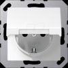 A 1520 KL WW Socket, hinged lid, thermosetting plastic, series A, alpine whit