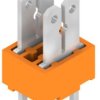 PCB terminal, 2 pole, pitch 5 mm, AWG 24-14, 15 A, faston plug, orange, 9500410000