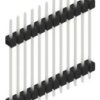 Pin header, 12 pole, pitch 2.54 mm, straight, black, SL523712Z
