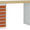 System banków komercyjnych COMBI, 2 obudowy model 3 z solidną płytą podstawy, szer. X gł. X wys. = 2000 x 700 x 840 mm M