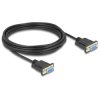 Delock 86826 RS-232 Serial Cable D-Sub9 Female to Female 5 m Black